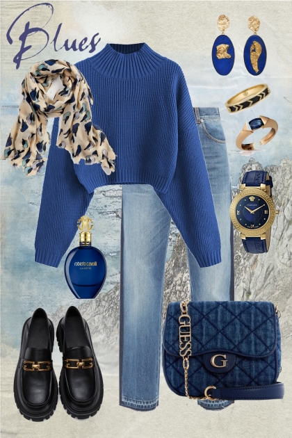 Casual Blue- combinação de moda