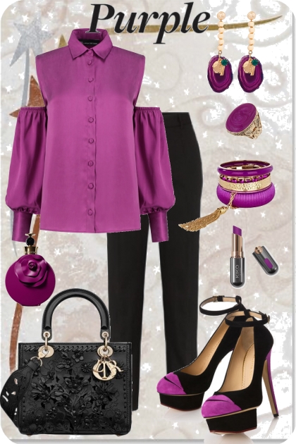 Purple- Combinazione di moda