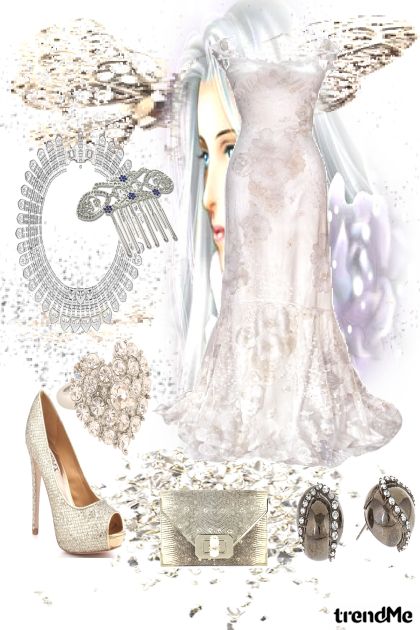Silver dress- combinação de moda