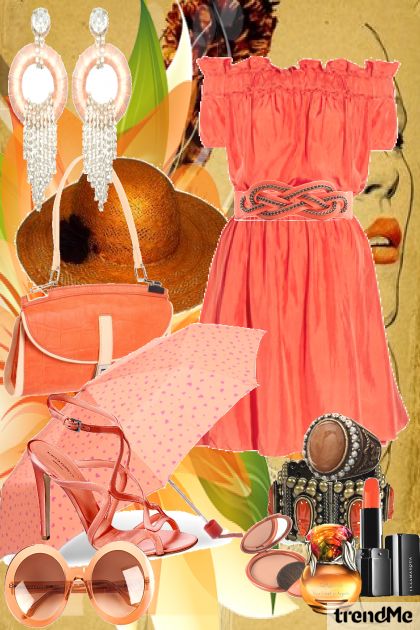 Orange Dress- Modekombination