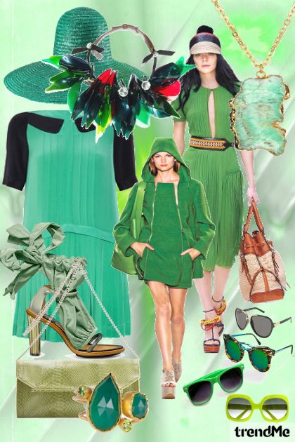 Dress Green, By Victoria - combinação de moda