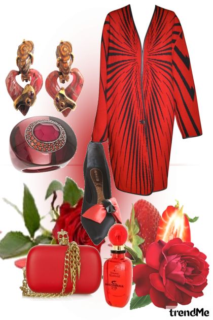The Lady in red- Combinazione di moda