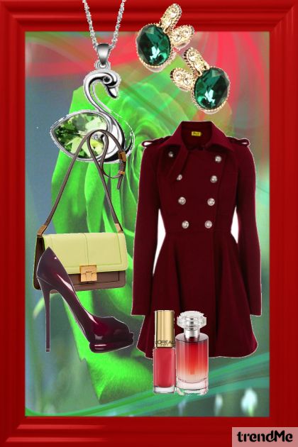 Green, red, bordeaux- Fashion set
