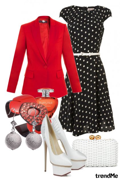 Style By Performance, red, whit, black and póas