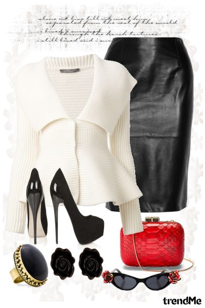 White, Black and Red, always chic- Fashion set