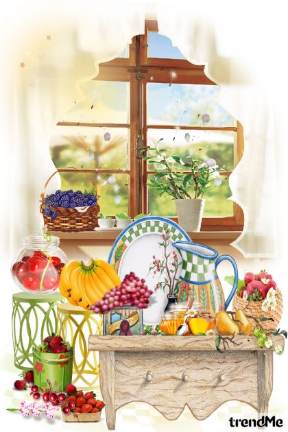 Spring Morning, flowers and fruits