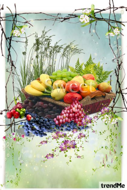 Fruits, healthy food- Fashion set