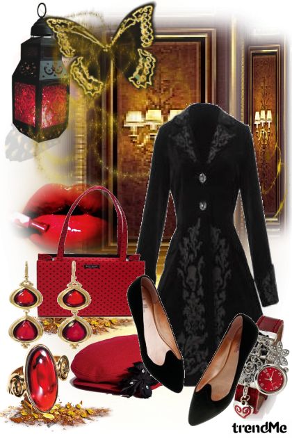 Vintage Black and Red- Combinaciónde moda