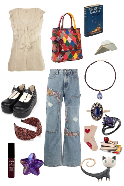 empowered,violet,carnival school style- Fashion set