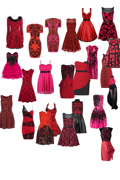 black pink and red- Combinazione di moda