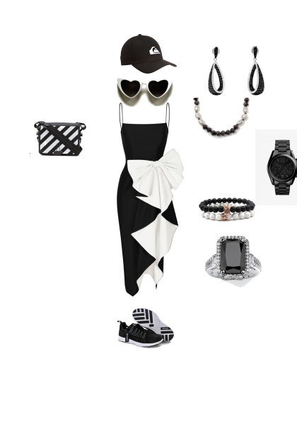 black and whit- combinação de moda