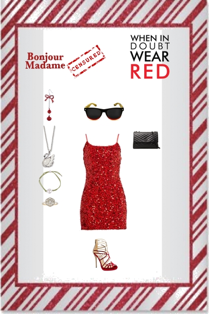 red dress- Combinaciónde moda