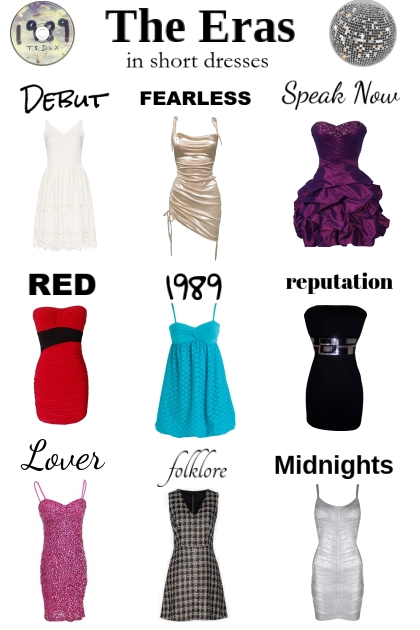 The Eras In Short Dresses- combinação de moda