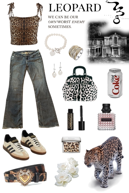 leopard- Combinazione di moda