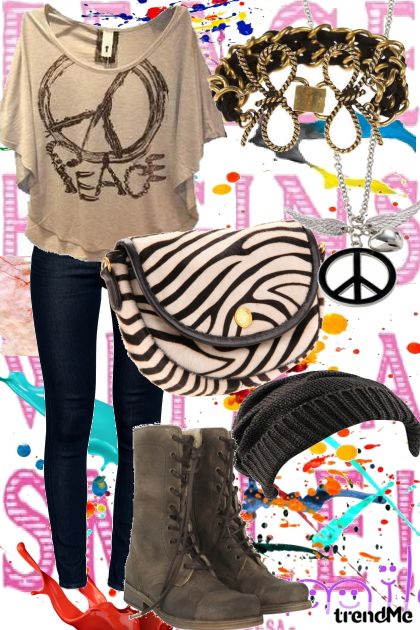 PEACE BEGINS WITH A SMILE- Fashion set