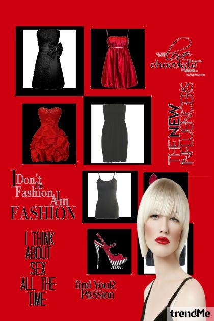 Red and Black!A good combination- Fashion set