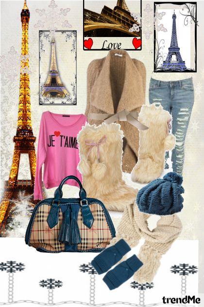 j'adore Paris <3- combinação de moda