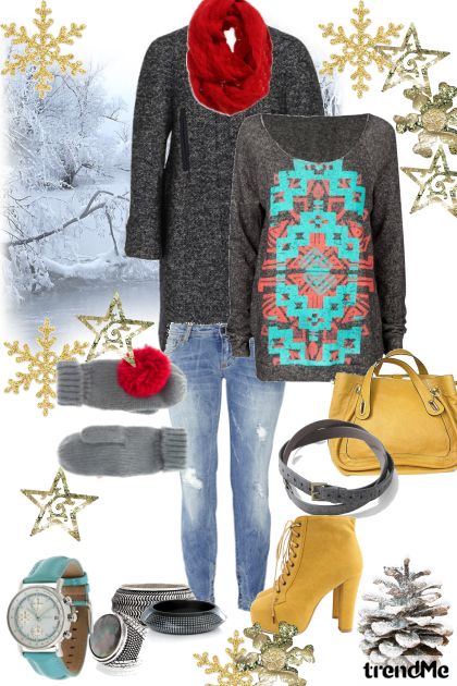 Colorful Winter- combinação de moda