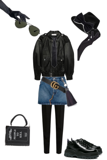 Biker Outfit- combinação de moda