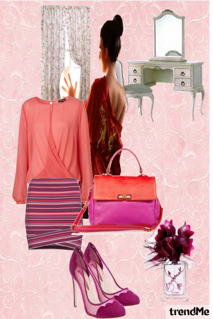 crveno-ružičasta dama- Combinaciónde moda