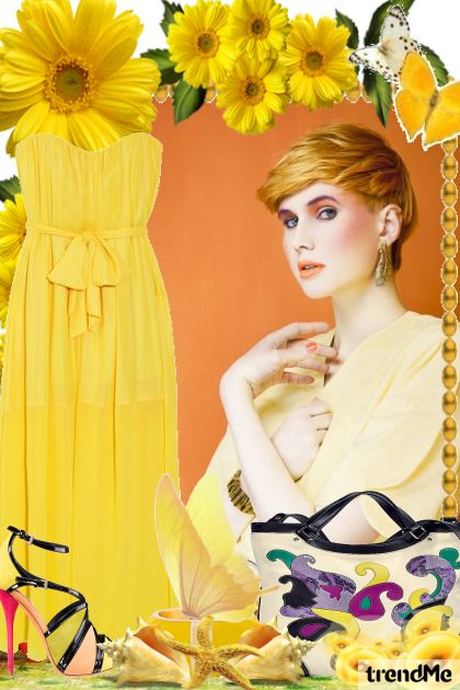 žuta fantazija- combinação de moda