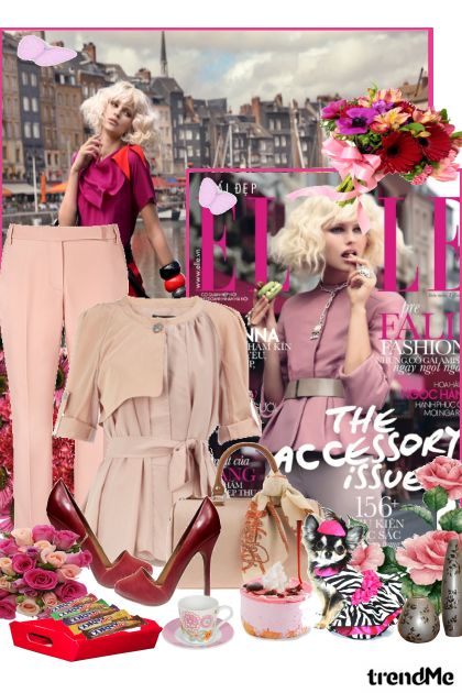 roze poslastice- combinação de moda