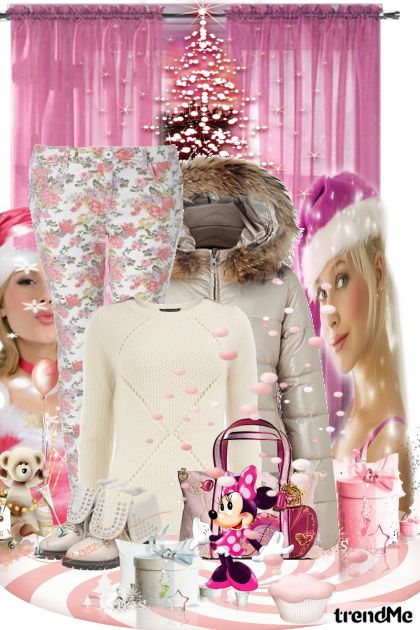 Ružičasto-bela zima- Fashion set