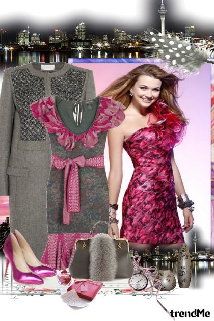 Sivo i roze za super izlazak- Combinaciónde moda