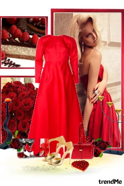 Crvena haljina uvek zapažena- Combinazione di moda