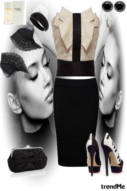Črno-bela kombinacija- Fashion set