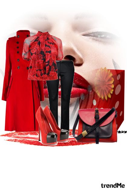 Red lips- Combinaciónde moda