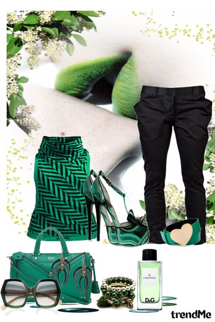 Zeleni poljub- Modna kombinacija
