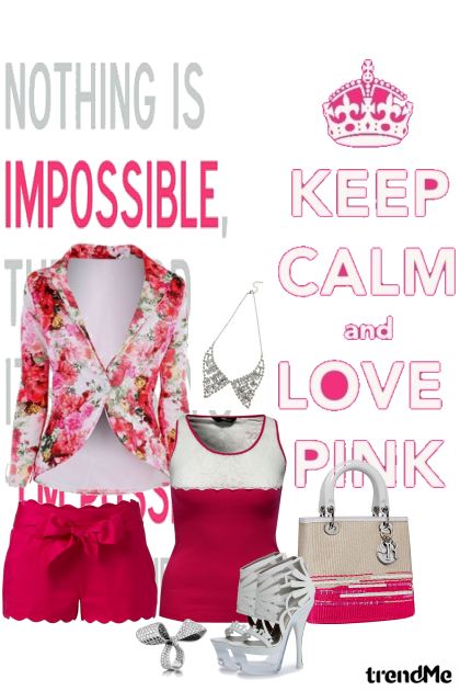 Love Pink- Combinazione di moda