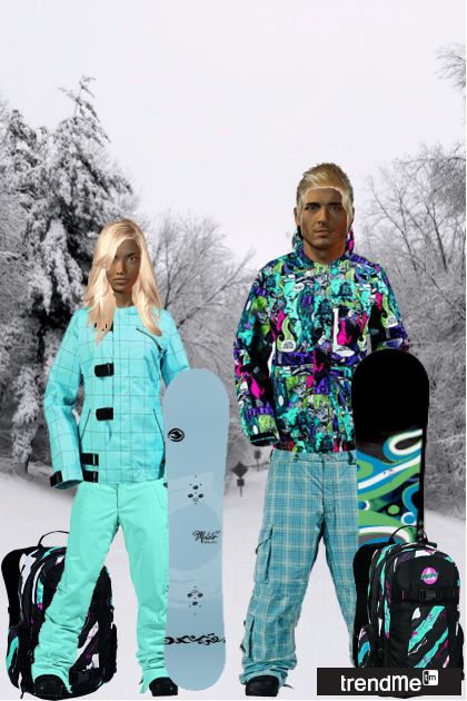 Cool par na skijanju- Modna kombinacija