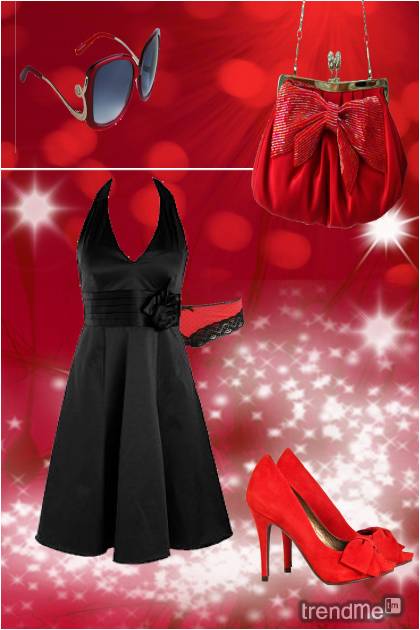 Crno-Crvena kombinacija- combinação de moda
