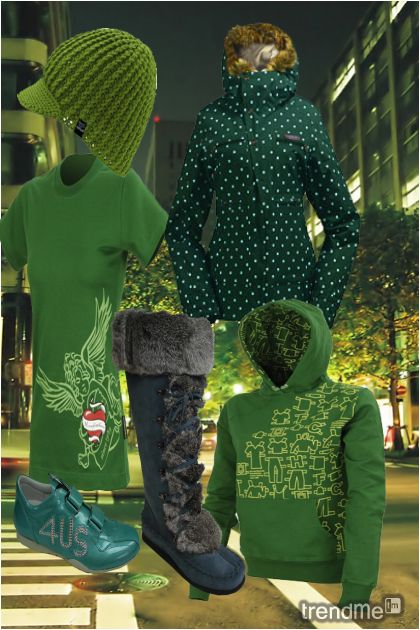 Green day- Combinazione di moda