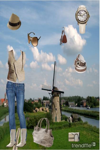 Visiting Kinderdijk- Modekombination