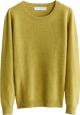 Clothes/footwear details 100%wool sweater yellow (Pullovers)