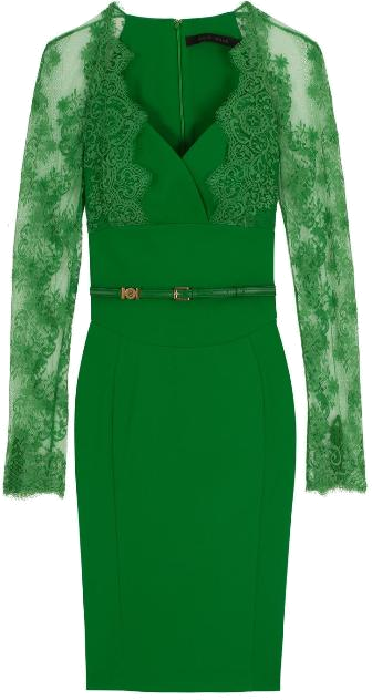 Платье зеленое кружево