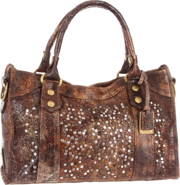 Frye Hand Bag Deborah Glazed Vintage Satchel Chocolate