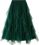 Clothes/footwear details Green tulle waist elastic (Skirts)