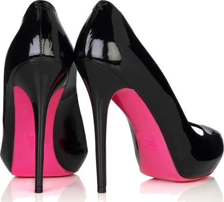 Черно розовые туфли