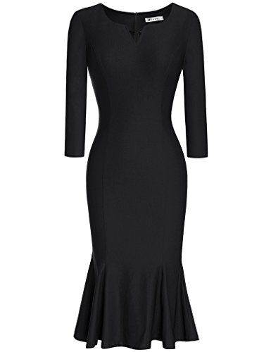 Черное платье из стрейч