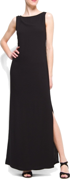 straight cut maxi dress