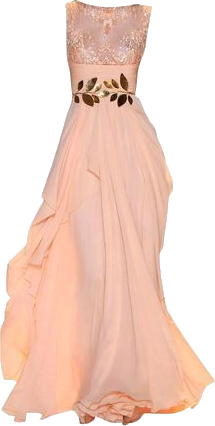 Peach hot sale couture dresses