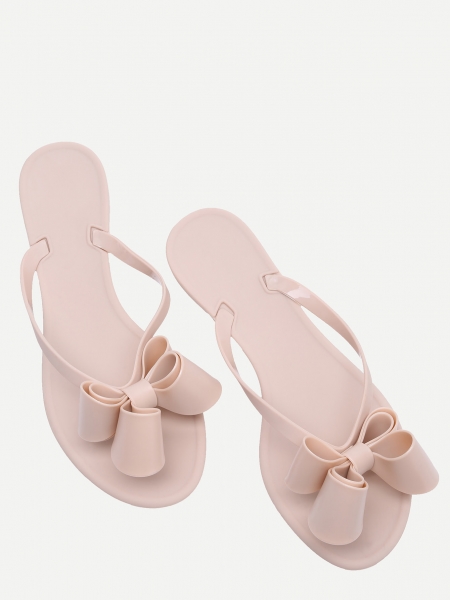 Shein Sandals Pink Bow Detail Flip 