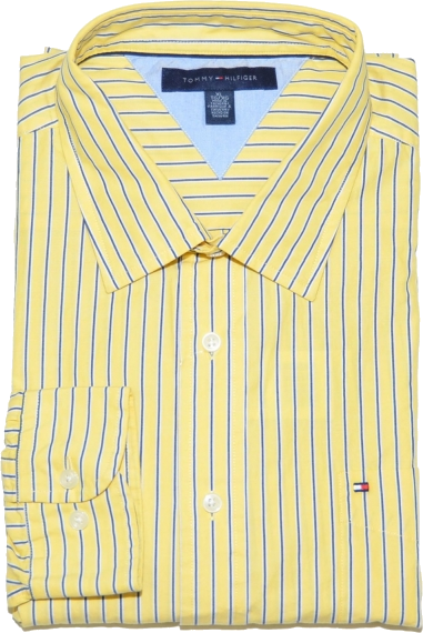 tommy hilfiger yellow striped shirt