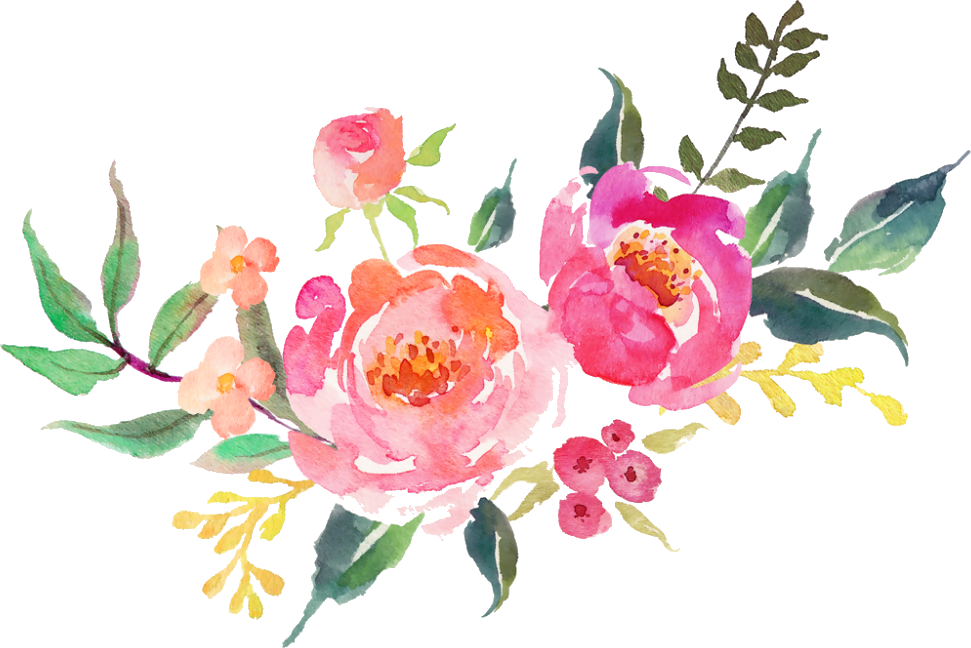 Watercolor Flower Bunch - - DotingSage - trendMe.net