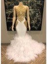 WHITE GOLD EVENING GOWN -PROM - Fashion Dresses