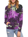 All Over Print Hoodie For Women - Little Purple Carnations